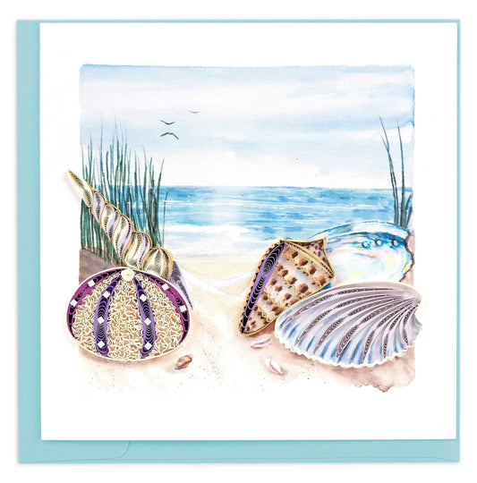 Seashells on the shore Quilling Card