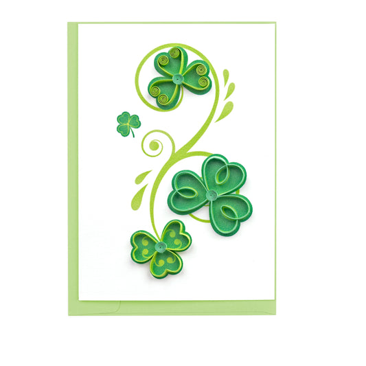 Shamrocks Gift Enclosure Mini Quilling Card