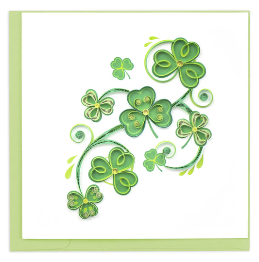 Shamrocks Quilling Card