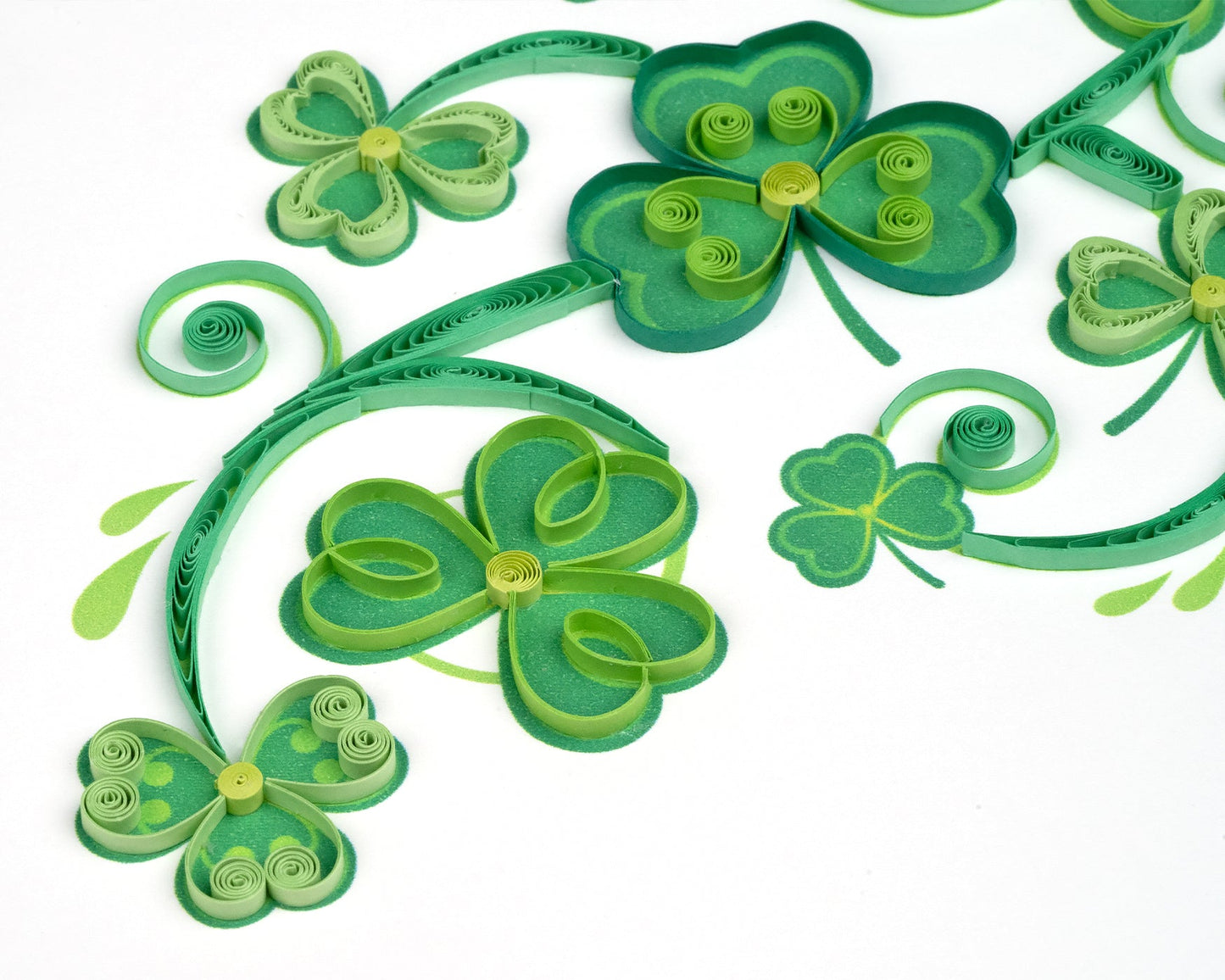 Shamrocks Quilling Card