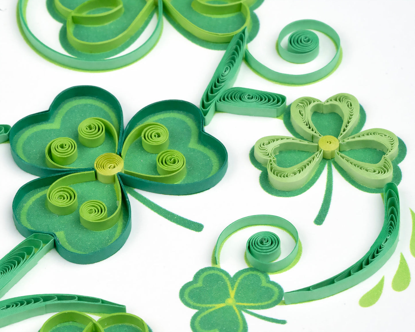 Shamrocks Quilling Card