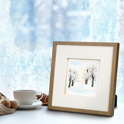 Snow Covered Trees Quilling Card