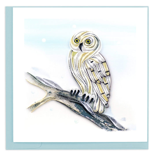 Snowy Owl Quilling Card 