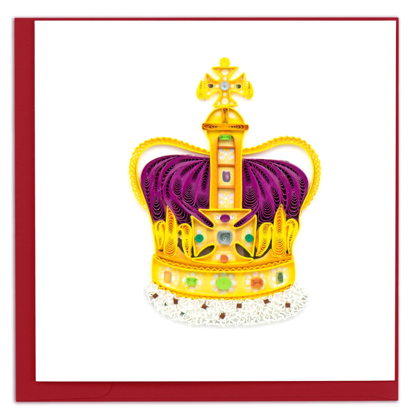St Edward's Crown Quilling Card