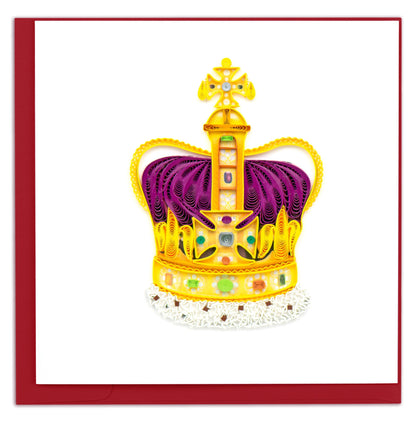 St Edward's Crown Quilling Card