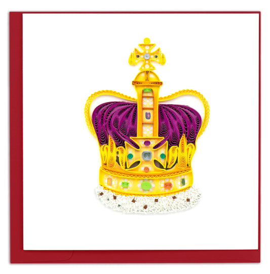 St Edward's Crown Quilling Card
