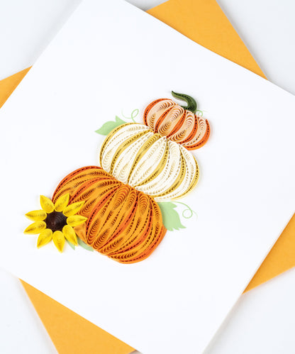 Stacked Pumpkins Quilling Card