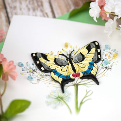 Swallowtail Butterfly Quilling Card