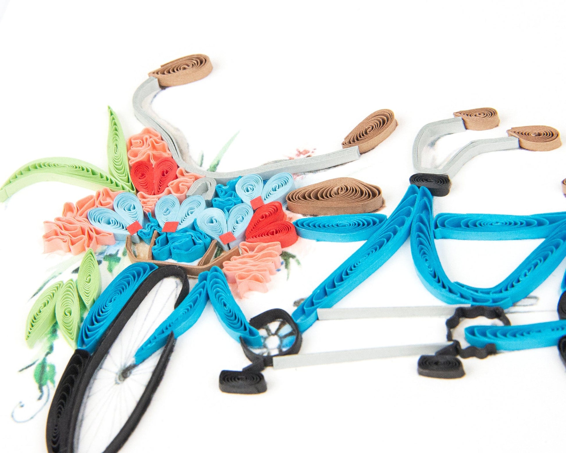 Quilled Tandem Bicycle Anniversary Card 6642567512143