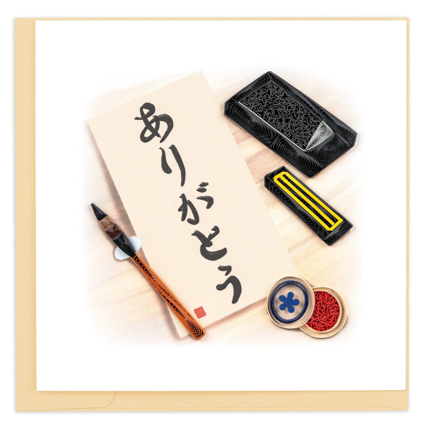 Thank You Calligraphy Quilling Card