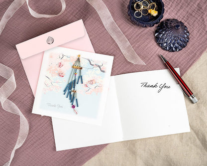 Thank You Spiral Wind Chime Quilling Card