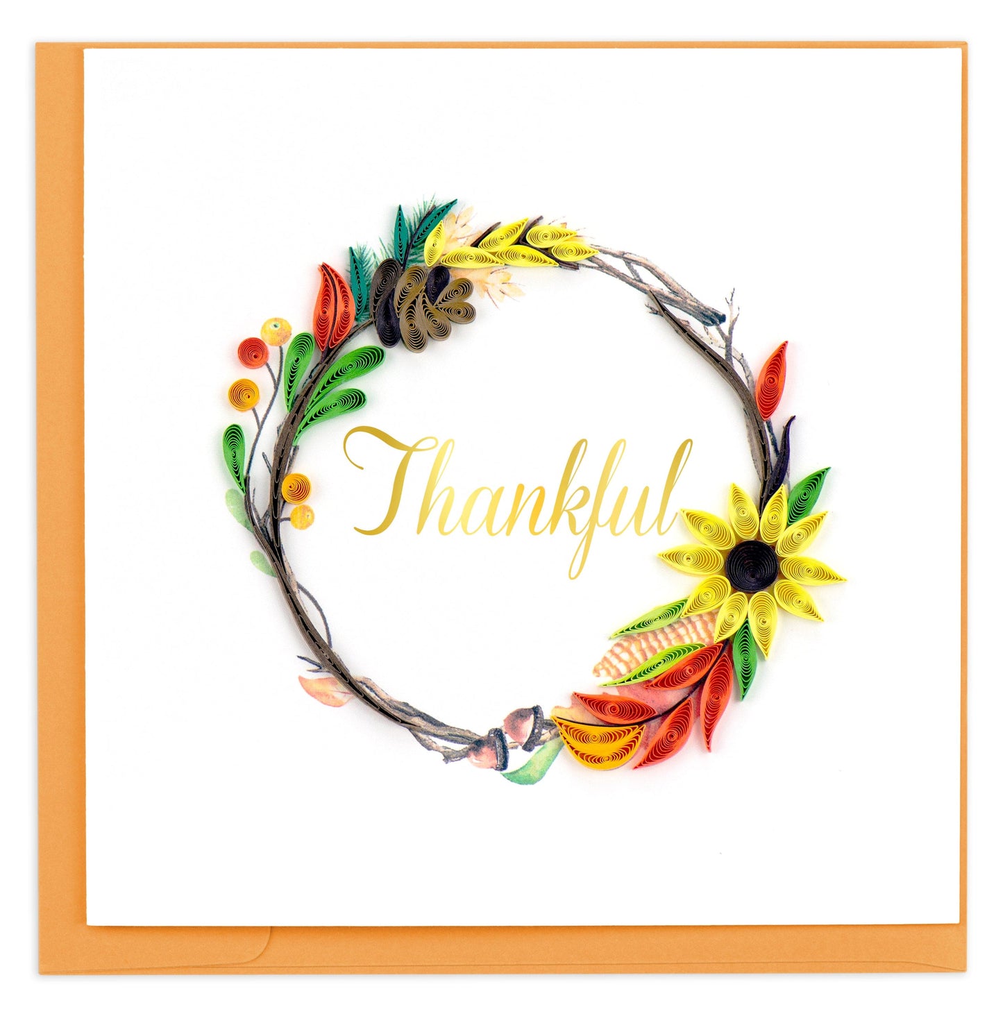 Thankful Wreath Quilling Card