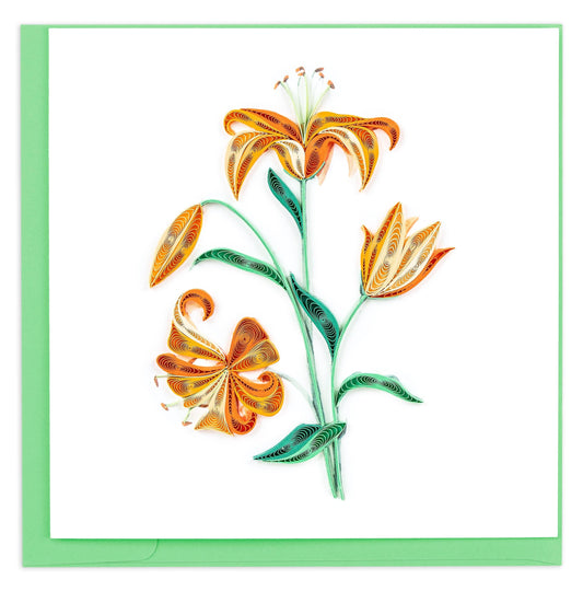 Tiger Lilies Quilling Card