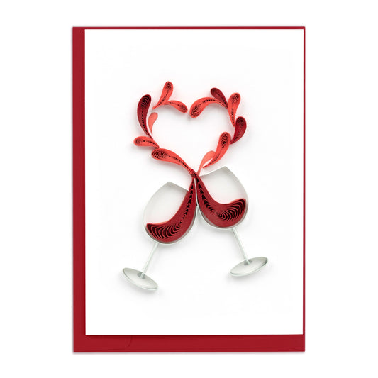 Toast to Love Gift Enclosure Mini Quilling Card