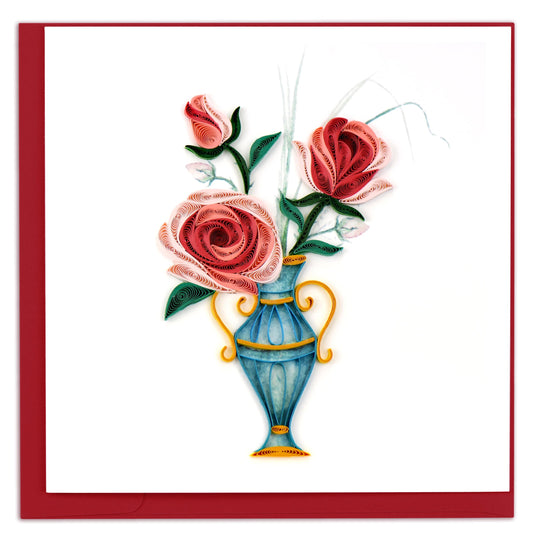 Victorian Rose Bouquet Quilling Card