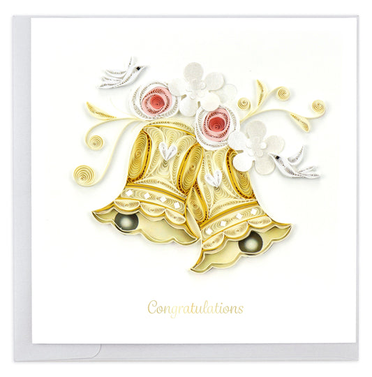 Quilled Wedding Bells Greeting Card 4785733337167
