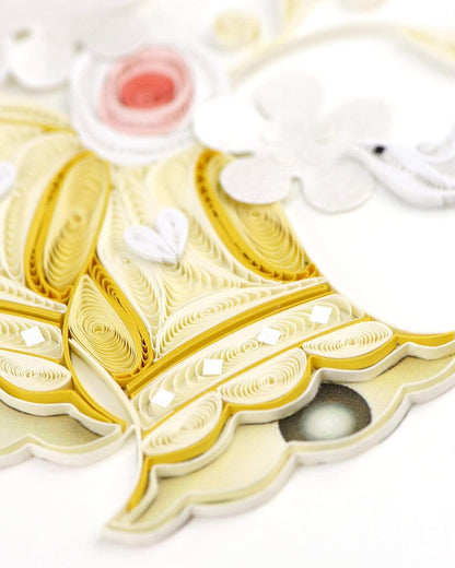 Quilled Wedding Bells Greeting Card 4785733337167