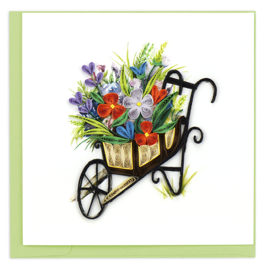 Wheelbarrow Garden Quilling Card