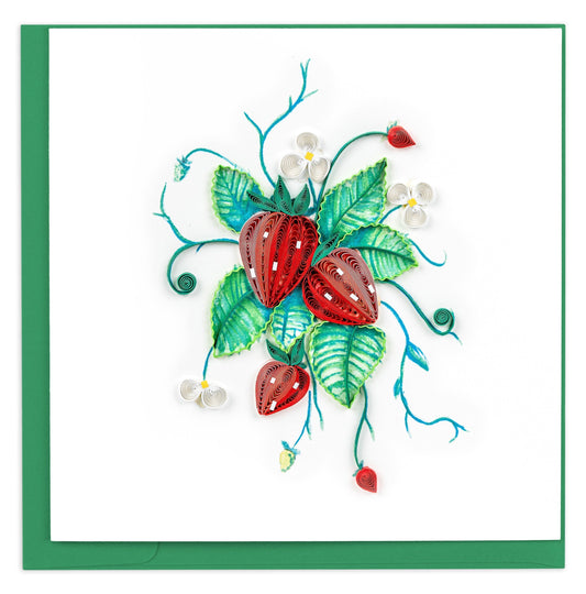Wild Strawberries Quilling Card