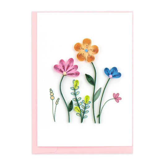 Wildflowers Gift Enclosure Mini Quilling Card