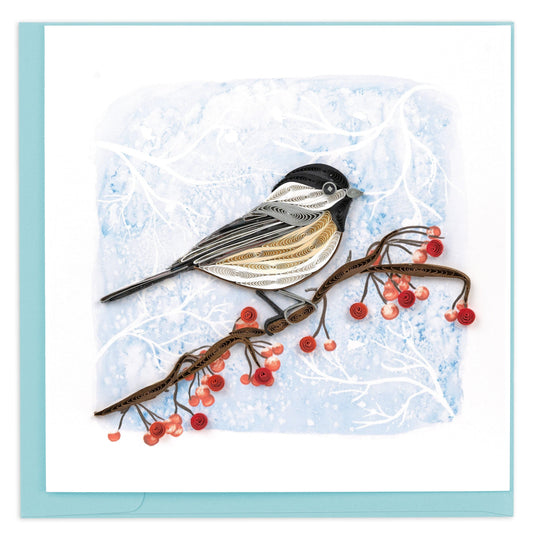 Winter Chickadee Quilling Card 