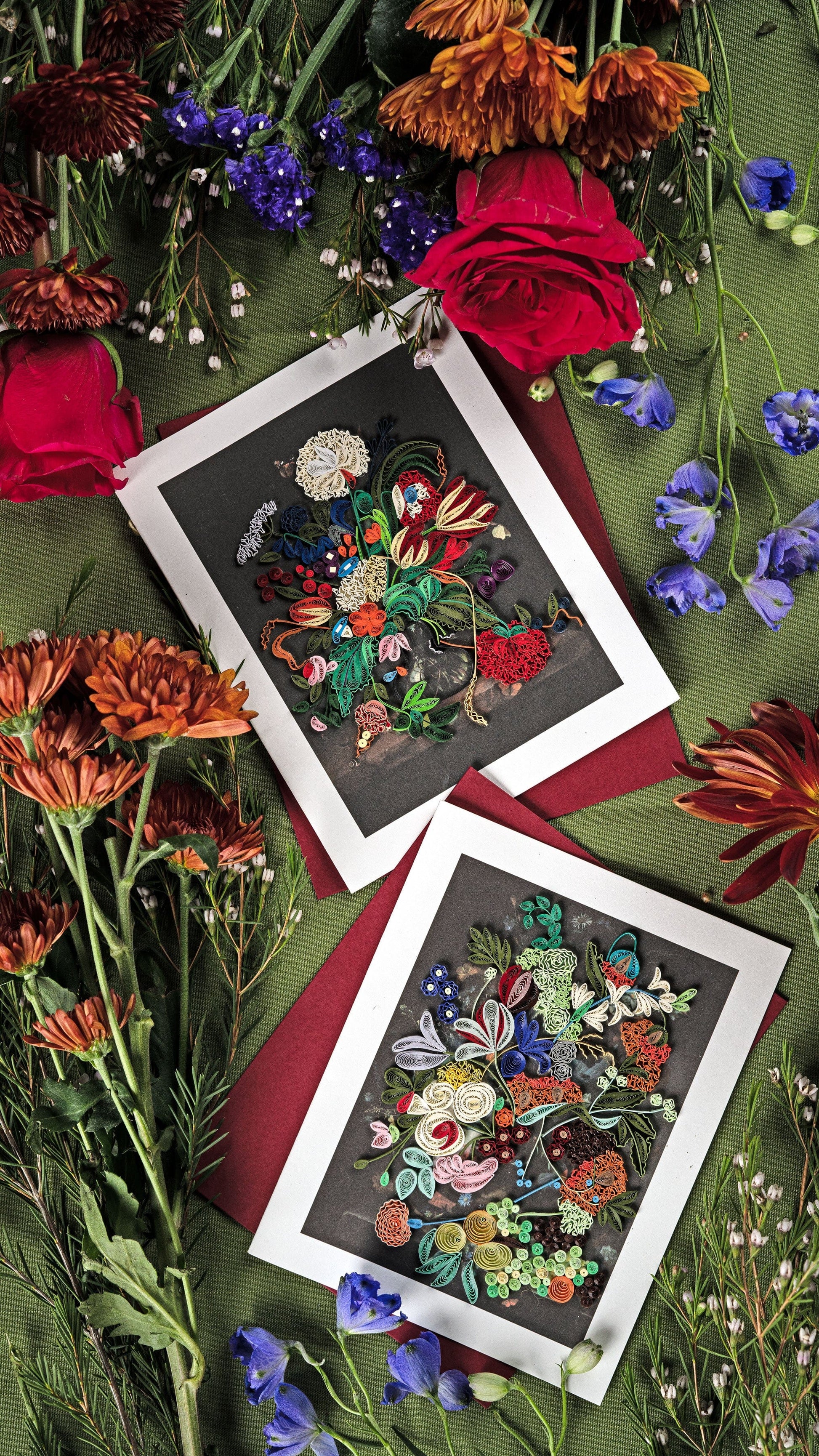 Quilled Artist Series – Vase of Flowers, de Heem