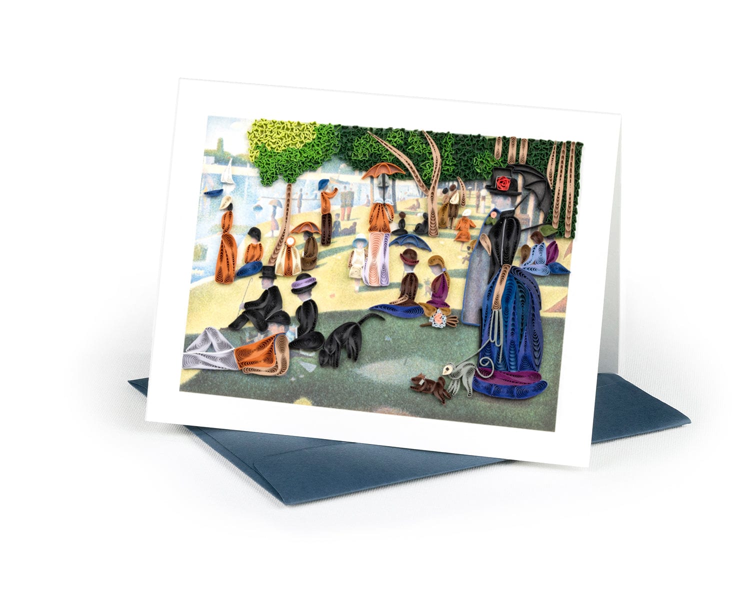 Quilled Artist Series - A Sunday Afternoon on the Island of La Grande Jatte, Seurat Greeting Card