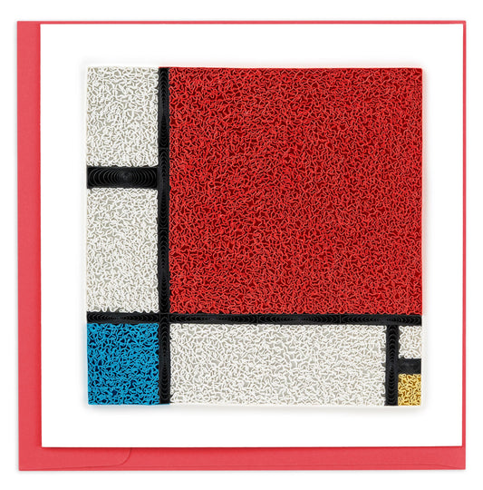 Quilled Artist Series - Composition with Red, Blue and Yellow, Mondrian