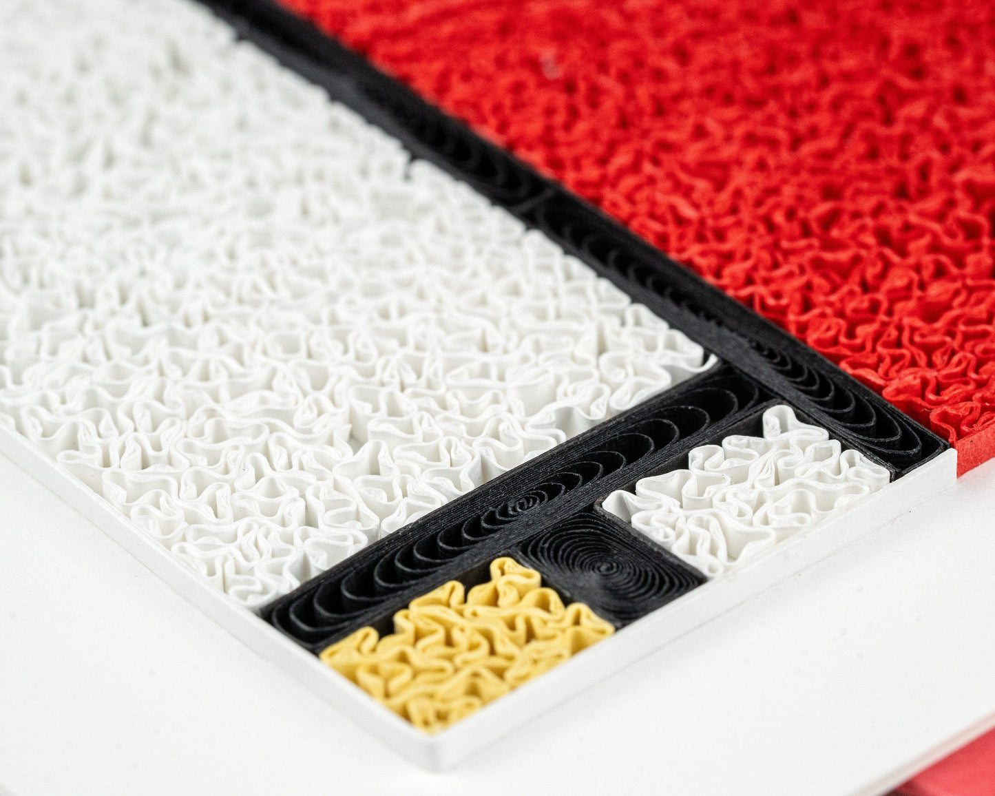 Quilled Artist Series - Composition with Red, Blue and Yellow, Mondrian