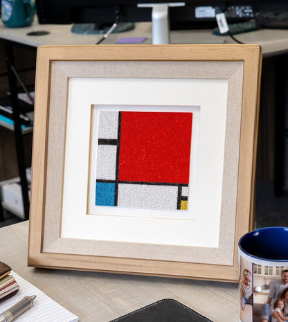 Quilled Artist Series - Composition with Red, Blue and Yellow, Mondrian