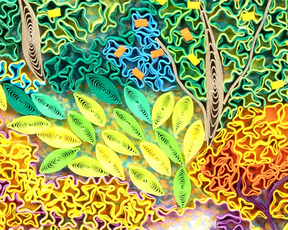 Quilled Artist Series - Two Women by the Shore, Mediterranean, Cross Greeting Card